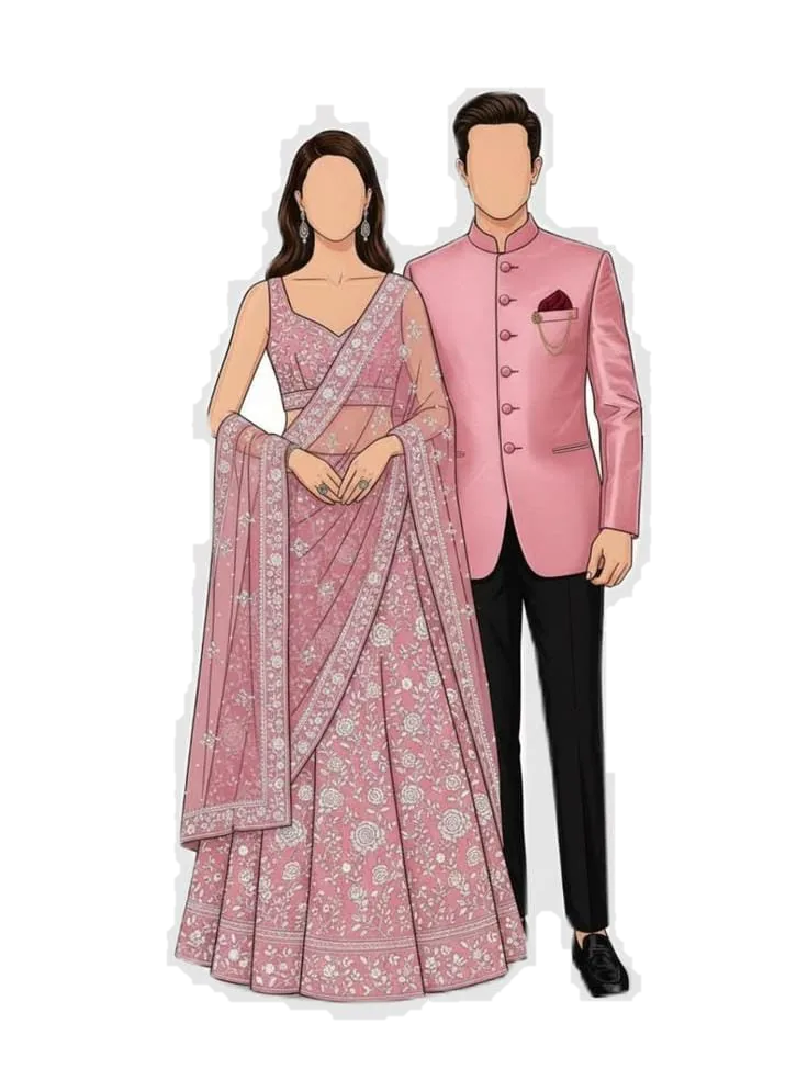 Reception couple illustration